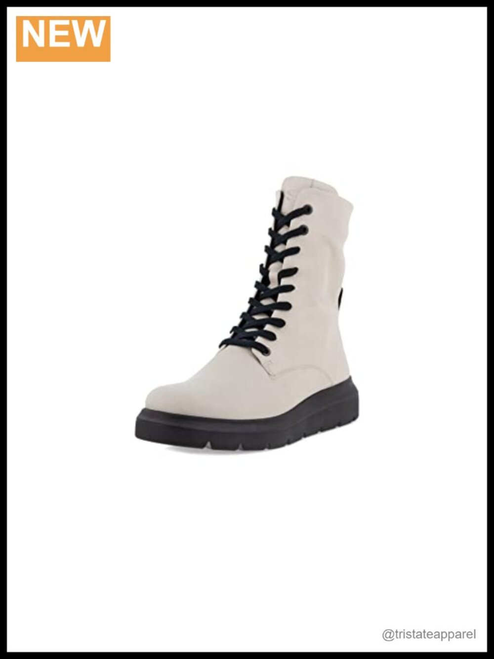 ECCO Women's Water-resistant Tall Boots Calf High Sherpa Fleece Lining Lace-up
